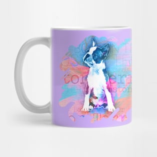 Boston Terrier Watercolor Digital Art Mug